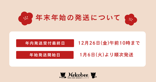 🚚 年末年始休暇のお知らせ 💨